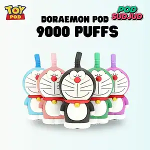 Doraemon Pod 9000 พอตไฟฟ้าแบบใช้แล้วทิ้ง กลิ่นหลากหลาย ฟีลสูบดี