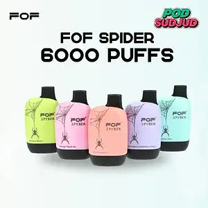 บุหรี่ไฟฟ้า FOF Spider 6000 กลิ่นหอมติดทน นิคเข้มข้น ฟีลสูบดี
