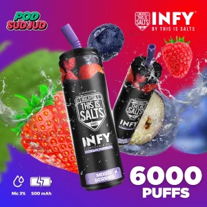 INFY 6000 Puffs พอต 6000 คำสุดคุ้ม (ชาร์จได้) สูบยาว กลิ่นชัด
