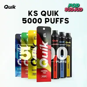 ks quik 5000 puffs พอตใช้แล้วทิ้งสุดฮิต มีกลิ่นให้เลือกหลากหลาย