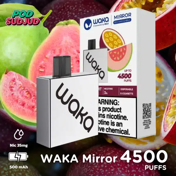 Waka Mirror 4500 Puffs ดีไซน์เรียบหรู พกพาสะดวก