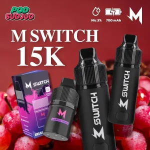 M Switch 15K พอตใช้แล้วทิ้ง 15000 คำ กลิ่นชัด ฟีลแน่น