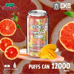 CKS Puffs Can 12000 รูปลักษณ์ทรงกลม จับถนัดมือ