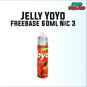 น้ำยาฟรีเบส jelly yoyo freebase 60ml nic 3 strawberry