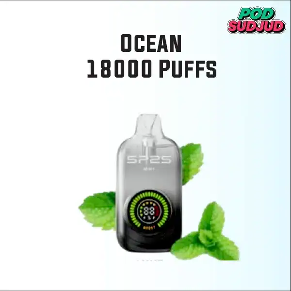 Ocean 18000 Puffs กลิ่นมินต์เย็นจัดสะใจ หอมสดชื่นลุคสายคลีน