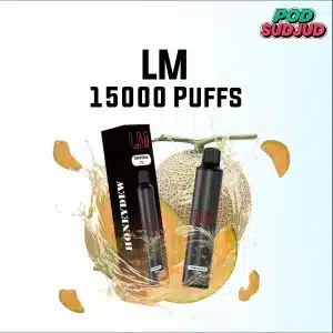 lm 15000 puffs กลิ่นเมล่อนญี่ปุ่นหวานนวล กลิ่นหอมละมุน ฟีลคลีน ๆ สูบแล้วสดชื่น