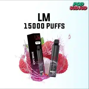 lm 15000 puffs กลิ่นลิ้นจี่หอมหวานฉ่ำ กลิ่นชัด หวานนุ่มลึกแบบผลไม้เมืองร้อน