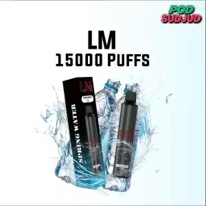 lm 15000 puffs กลิ่นฟีลน้ำแร่บริสุทธิ์ เย็นสะอาด สูบสบายเหมือนได้พักผ่อน