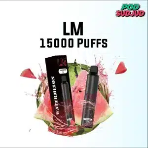 lm 15000 puffs กลิ่นแตงโมเย็นฉ่ำ หวานสดชื่นแบบธรรมชาติ สูบเพลินไม่มีเบื่อ