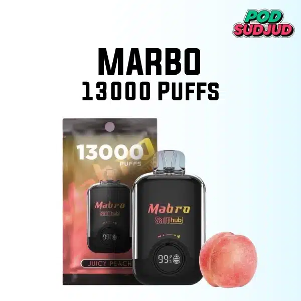 Marbo 13000 Puffs กลิ่นพีชหวานฉ่ำ หอมละมุน สดชื่นกำลังดี