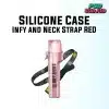 Silicone Case Infy and Neck Strap - Red