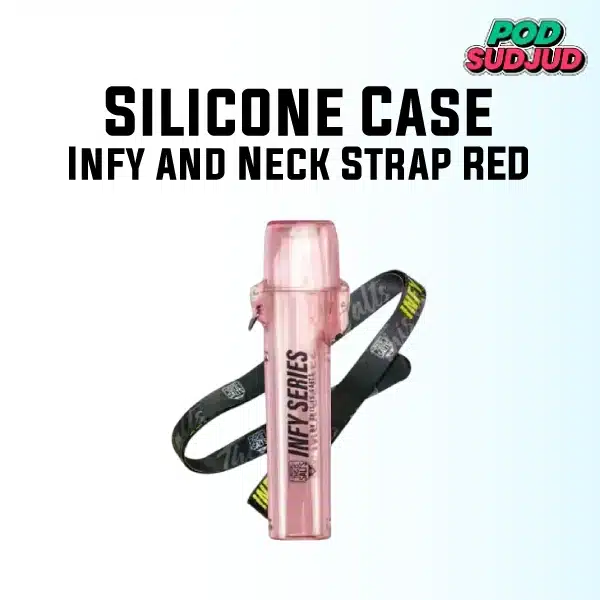 Silicone Case Infy and Neck Strap - Red