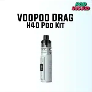voopoo drag h40 pod kit silver white