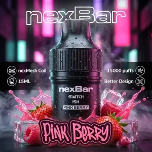 หัวน้ำยา nexbar 15000 puffs pink berry.