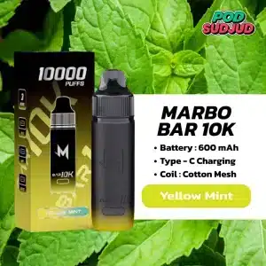 Marbo M Bar 10K - เยลโล่มิ้นท์ มิ้นท์ใส เย็นสดชื่น สูบโล่งสบาย