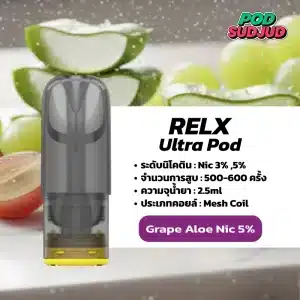RELX Ultra Pod กลิ่นองุ่นใสหวาน เบาสบายสดชื่น