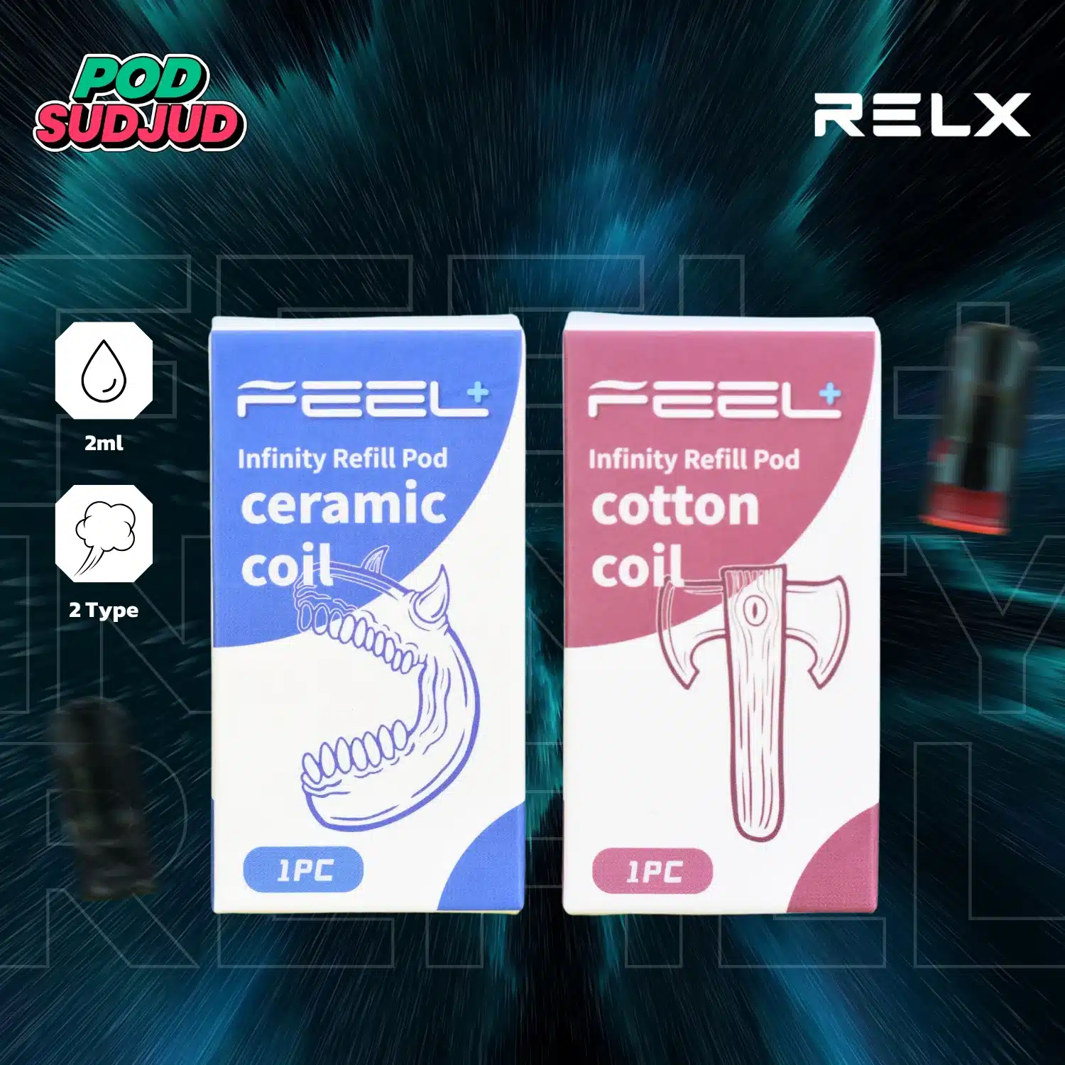 หัวพอตรีฟีล relx infinity refill pod 2ml
